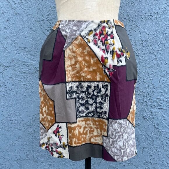 Designer Marni Skirt Cotton Abstract Funky Print Knee Length Clothing - Picture 2 of 11